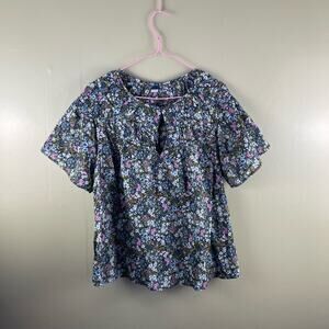 Old Navy floral smocked babydoll blouse